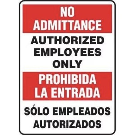 Accuform BILINGUAL SAFETY SIGN NO SBMADM029VA SBMADM029VA